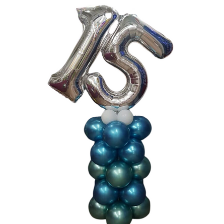 Imagen de Cumple Descripcion: Globos cromados con numero ideal para cumpleaños 