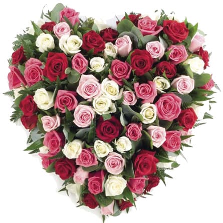 Imagen de Corazón Descripcion: Corazón de rosas , color a elección 20 rosas