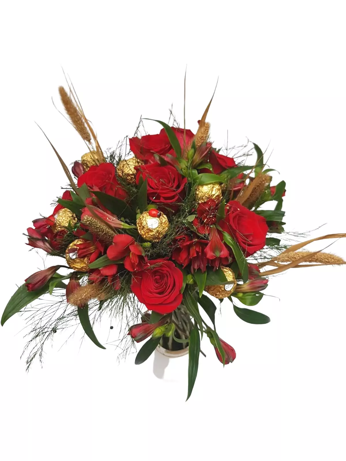 Imagen de Todo lo que quiero Descripcion: Ramo de 12 rosas con ferreros 