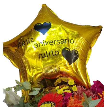 Imagen de globo personalizado metalizado Descripcion: globo metalizado puede ser estrella, corazon, cirulo etc. personalizado sin helio