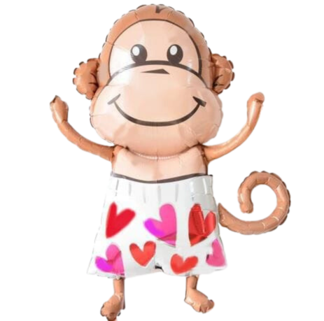 Imagen de Globo mono Descripcion: Globo de mono con corazones 